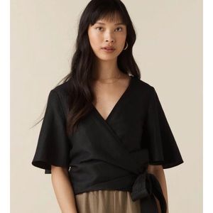 Vetta Flutter Sleeve Wrap Top